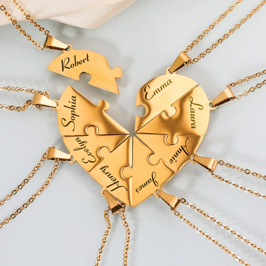Amorvia™ – Personalized Heart Puzzle Necklace  (50% Off)