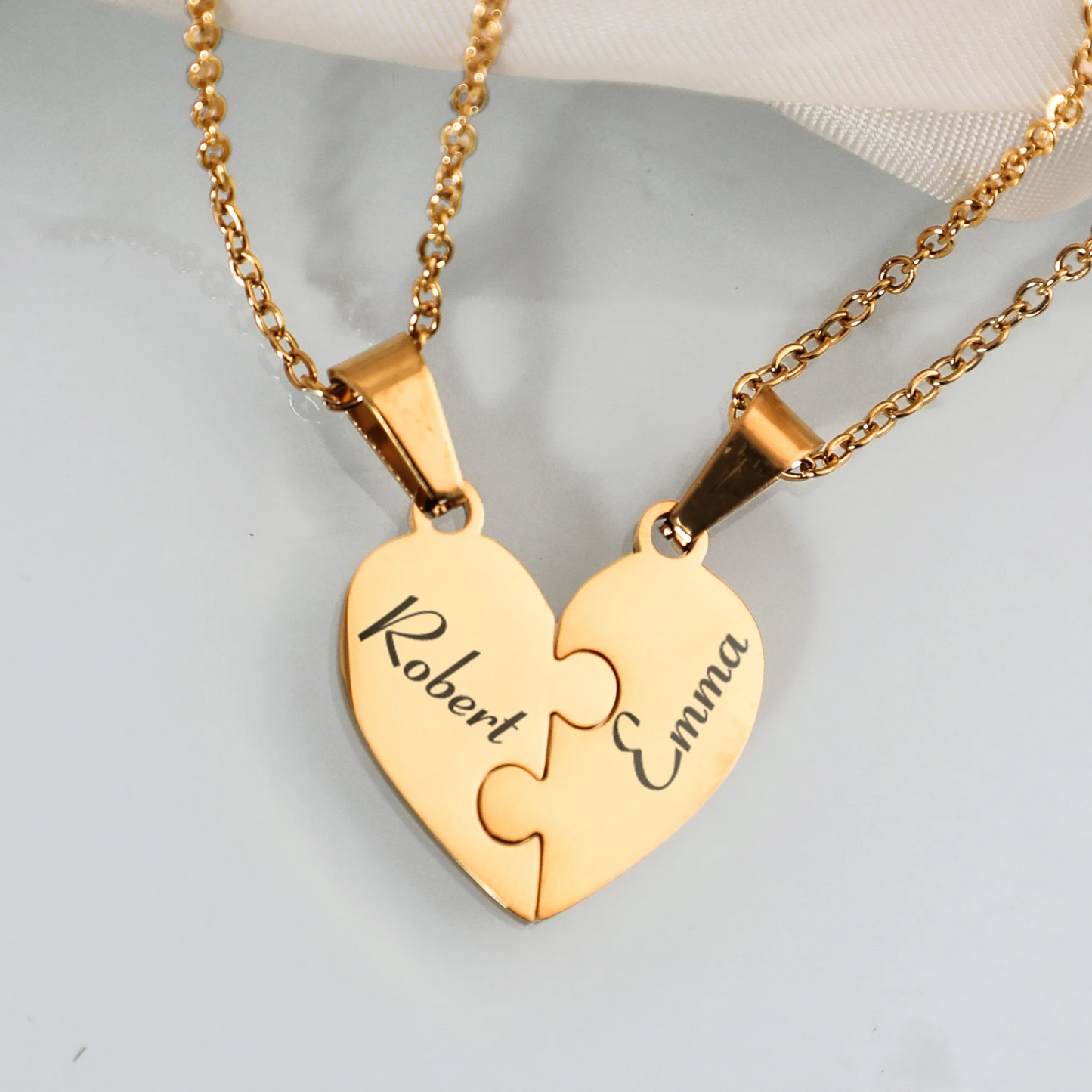 Amorvia™ – Personalized Heart Puzzle Necklace  (50% Off)