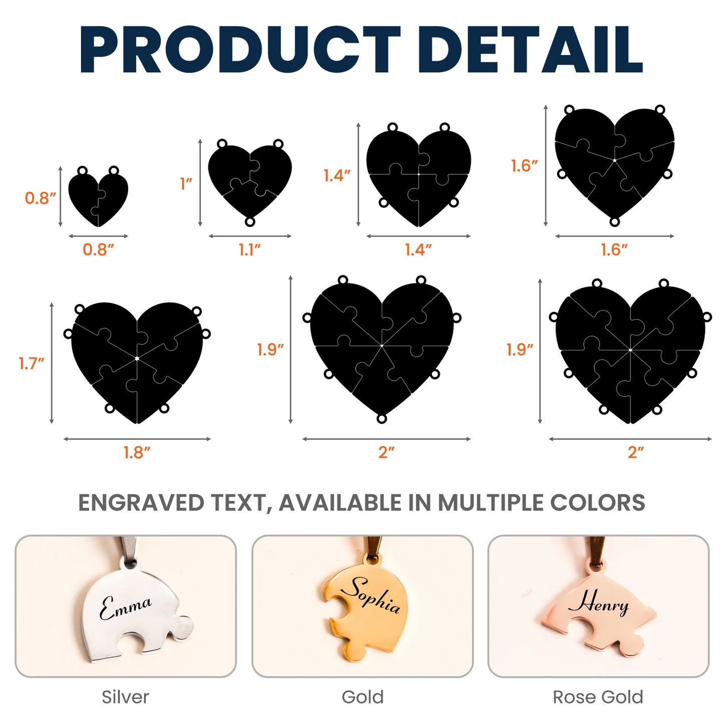 Amorvia™ – Personalized Heart Puzzle Necklace  (50% Off)