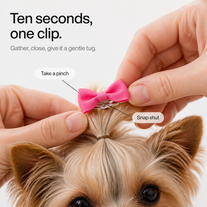 Browsie - Cute Pet Bowknot Hair Clips For Dogs And Cats