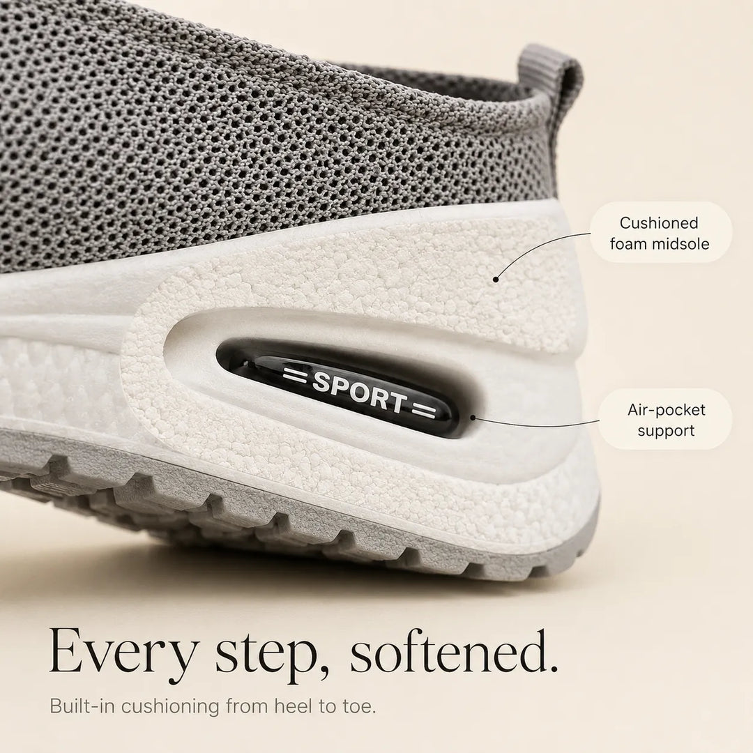 Stelora – Knit Mesh Slip On Sneakers for Women, Cushioned Everyday Walking Shoes
