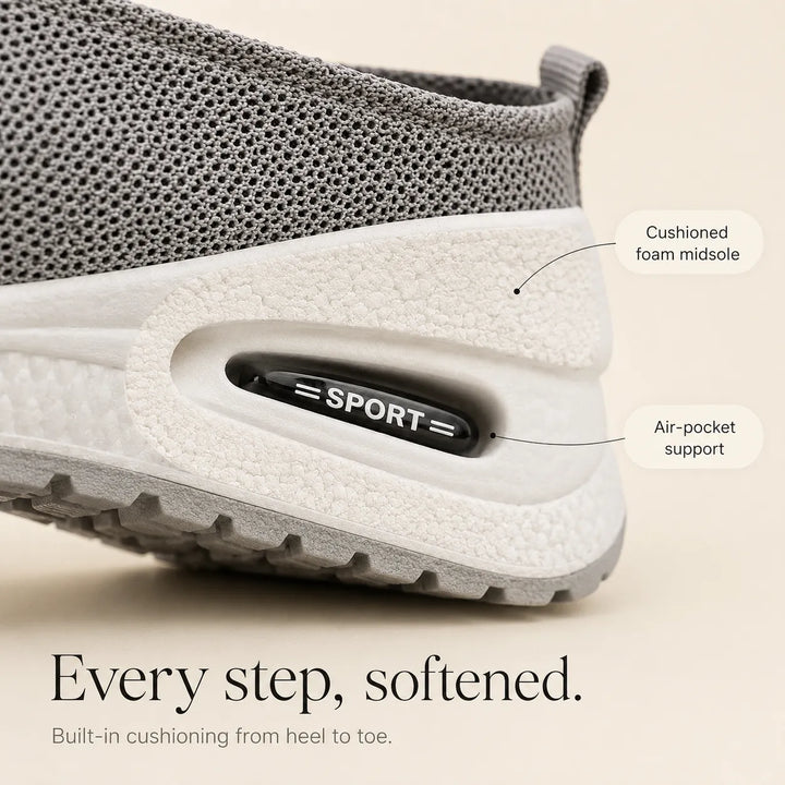 Stelora – Knit Mesh Slip On Sneakers for Women, Cushioned Everyday Walking Shoes