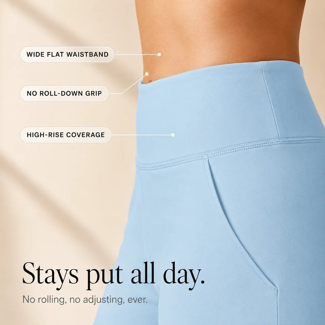 Brisella – Knee Length Wide Leg Cooling Shorts with Pockets for Women