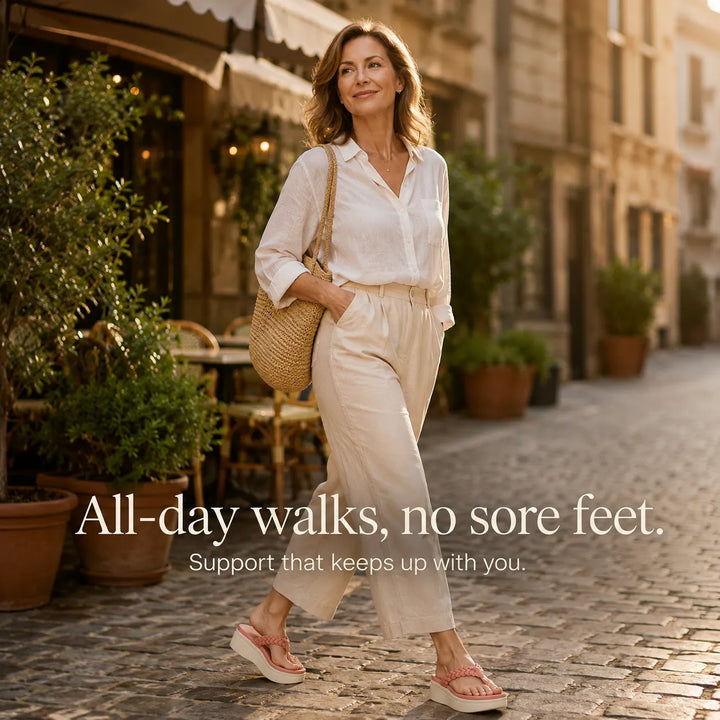 Solvea – Braided Wedge Sandals with High Arch Support