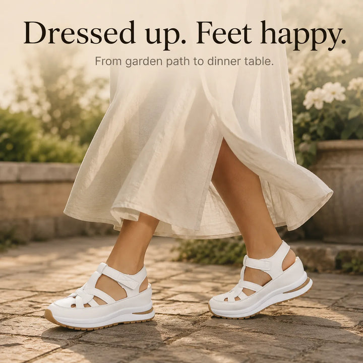 Velora – Cushioned Platform Sandals with Adjustable Strap for All-Day Comfort