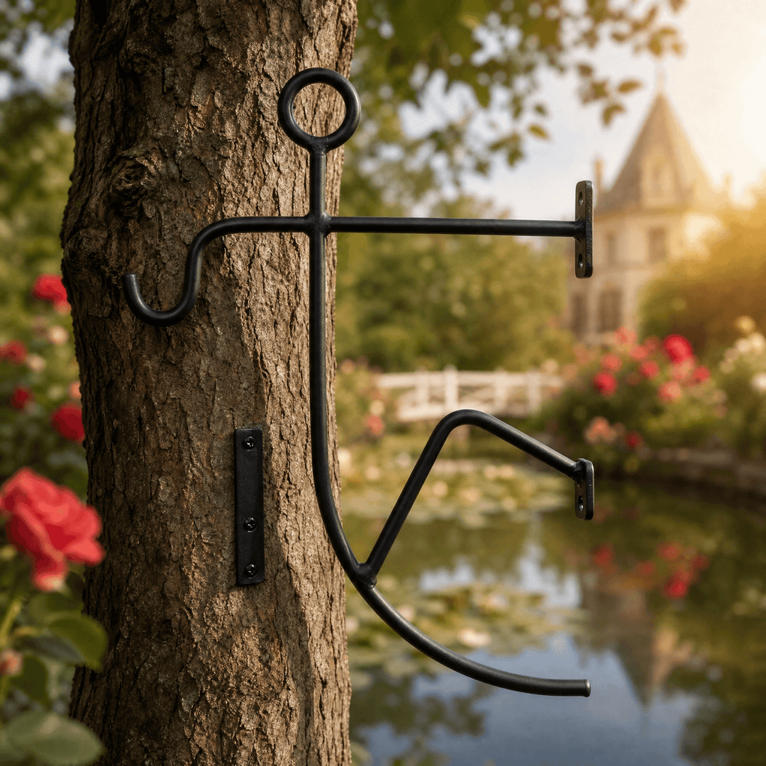 Ironley – Hand-Forged Iron Fisherman Garden Bracket Style 3