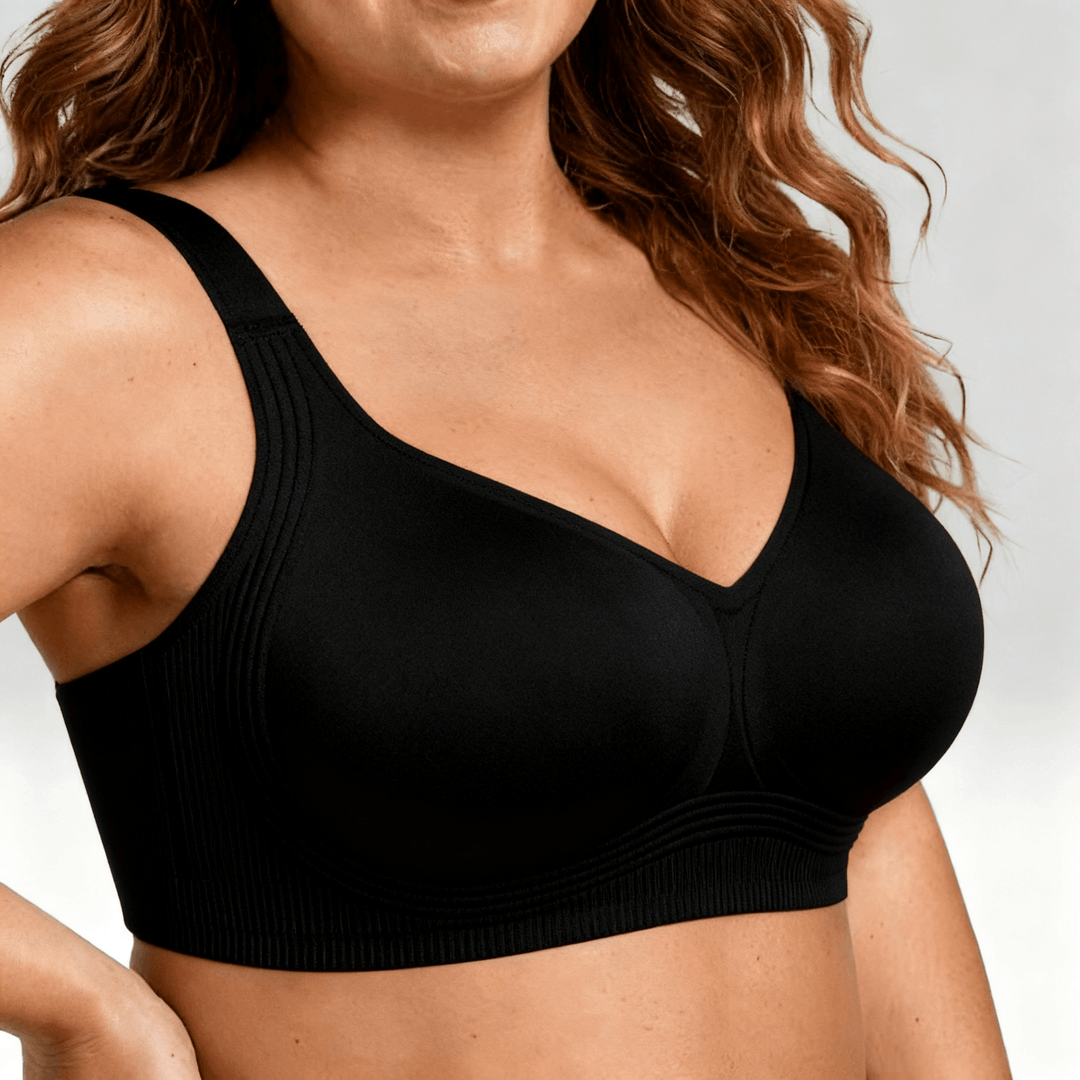 JelliShape - Women's 4 Layer 360° Jelly Strips Wireless Bra Black