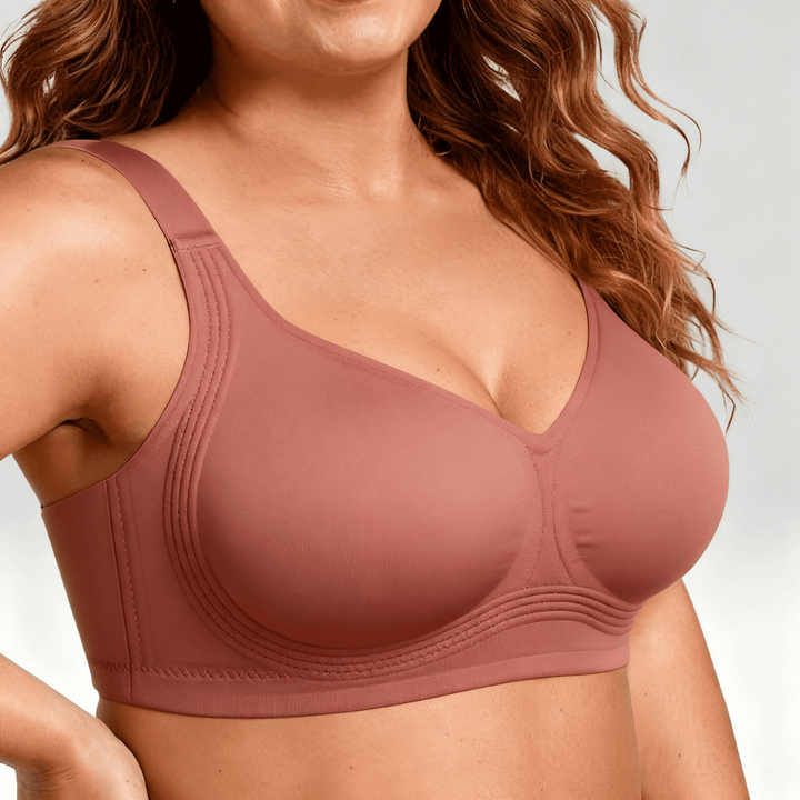 JelliShape - Women's 4 Layer 360° Jelly Strips Wireless Bra Dusty Rose