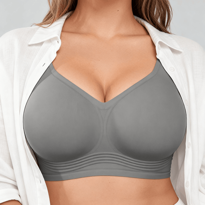 JelliShape - Women's 4 Layer 360° Jelly Strips Wireless Bra Grey / M