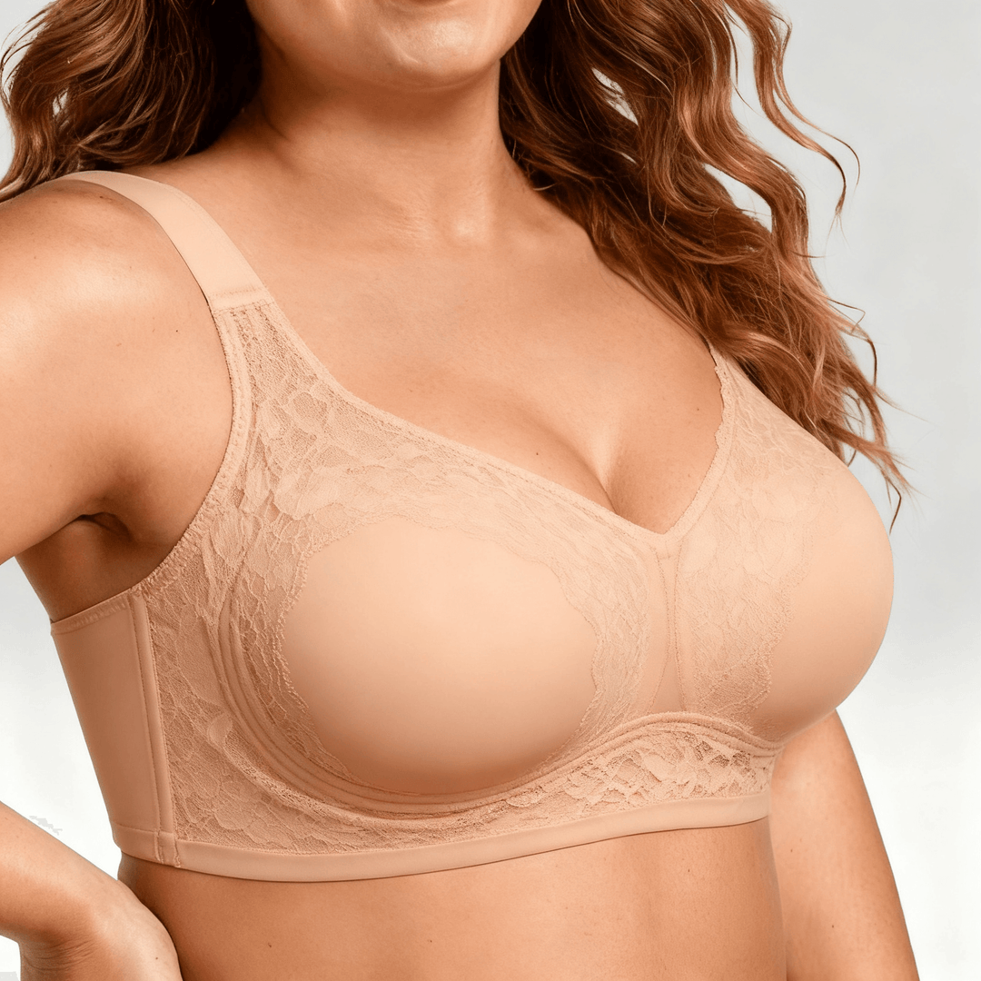 JelliShape - Women's 4 Layer 360° Jelly Strips Wireless Bra Nude