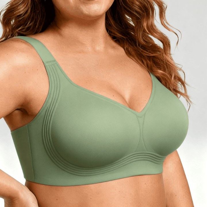 JelliShape - Women's 4 Layer 360° Jelly Strips Wireless Bra Sage Green