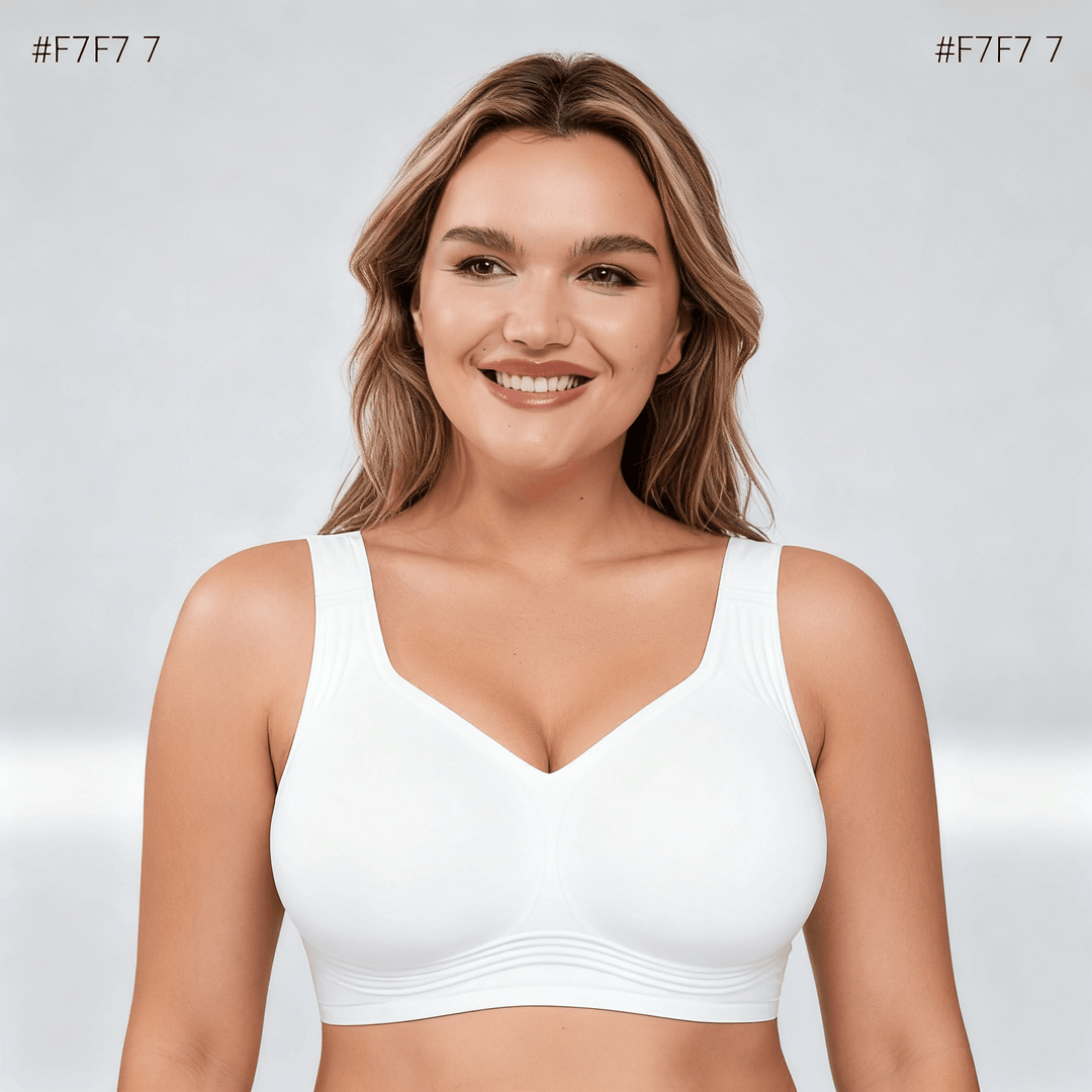 JelliShape - Women's 4 Layer 360° Jelly Strips Wireless Bra White / M