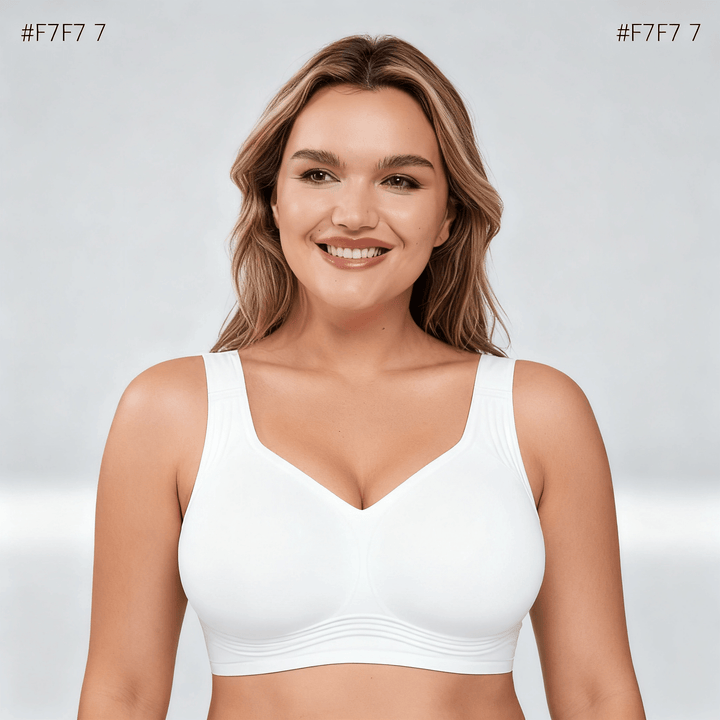 JelliShape - Women's 4 Layer 360° Jelly Strips Wireless Bra White / M