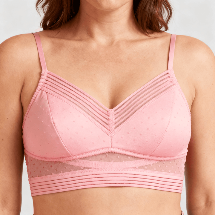 Lacella – Wireless Lifting Lace Bra Pink