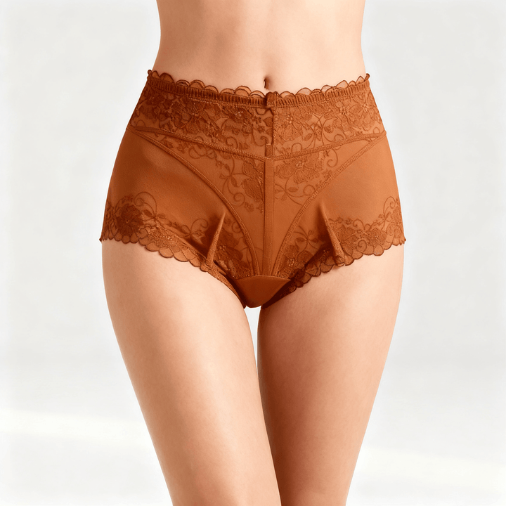 Lacella – Women's Soft Lace Panties for All Day Comfort Caramel