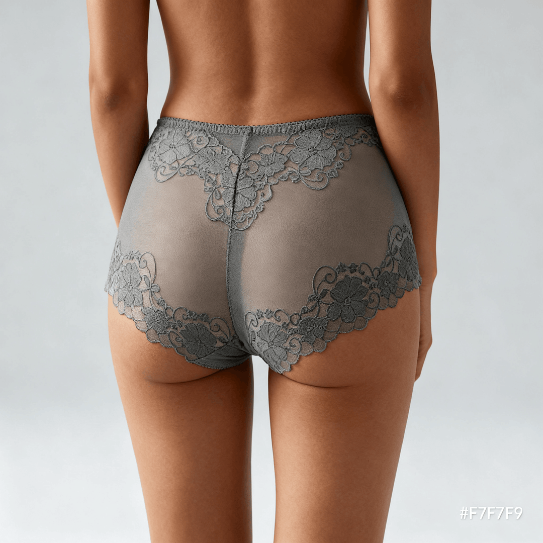 Lacella – Women's Soft Lace Panties for All Day Comfort Gray / S