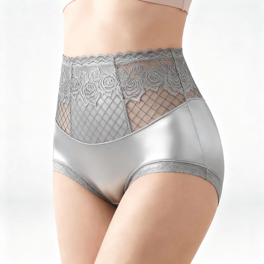 Lacyfit – Silky Sculpt High Waist Shaping Panties Silver Grey