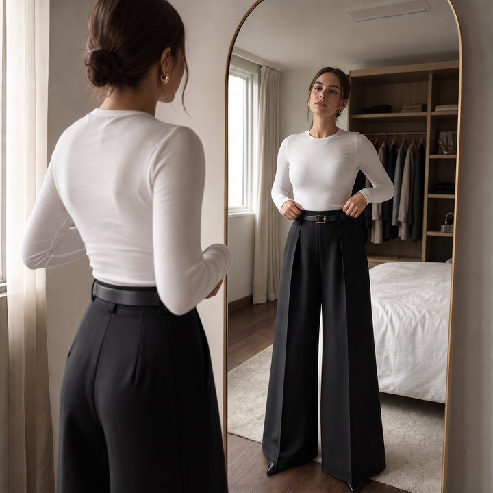 Vellora – High-Waisted Wide-Leg Trousers