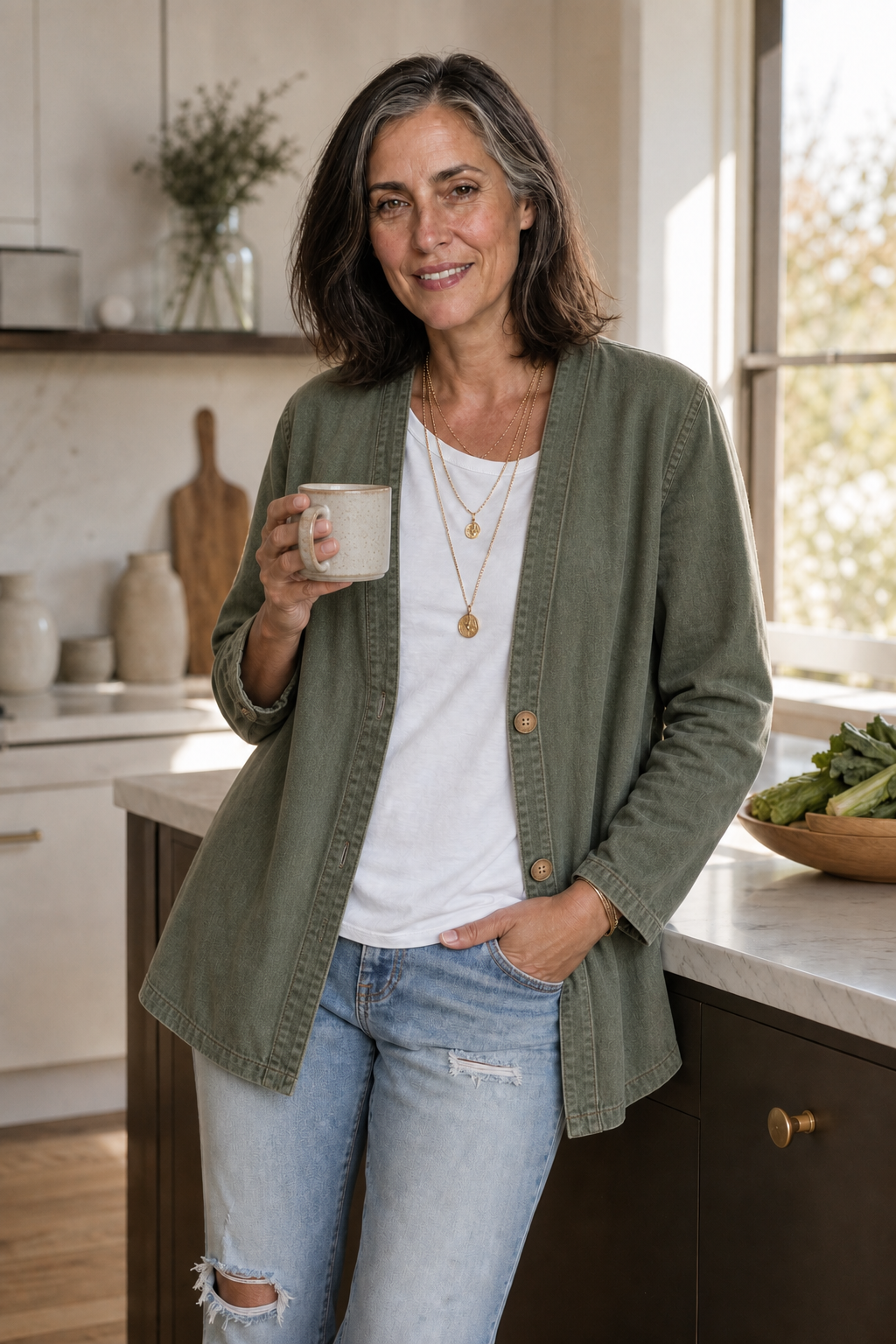 Corriveau – Washed Denim-Look Jacket