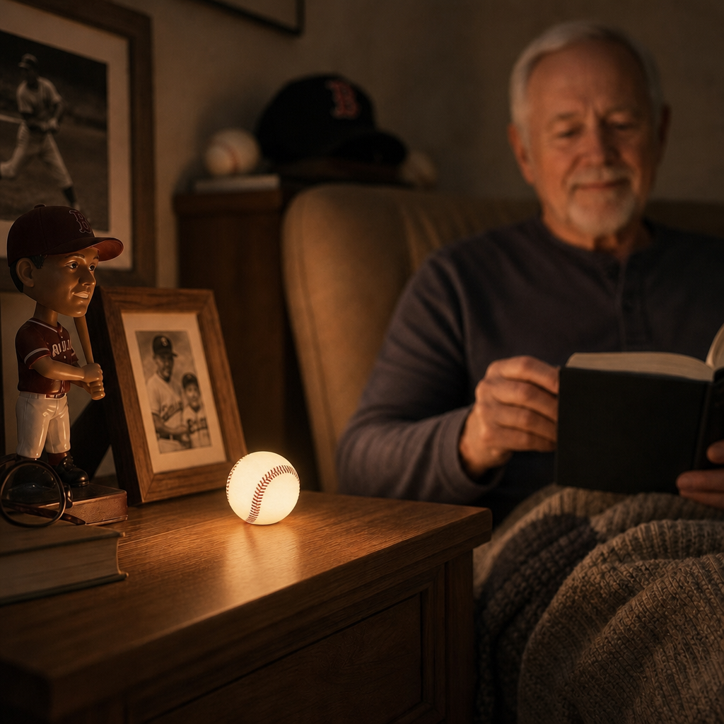 Home Plate Glow – Baseball Stitching Night Light