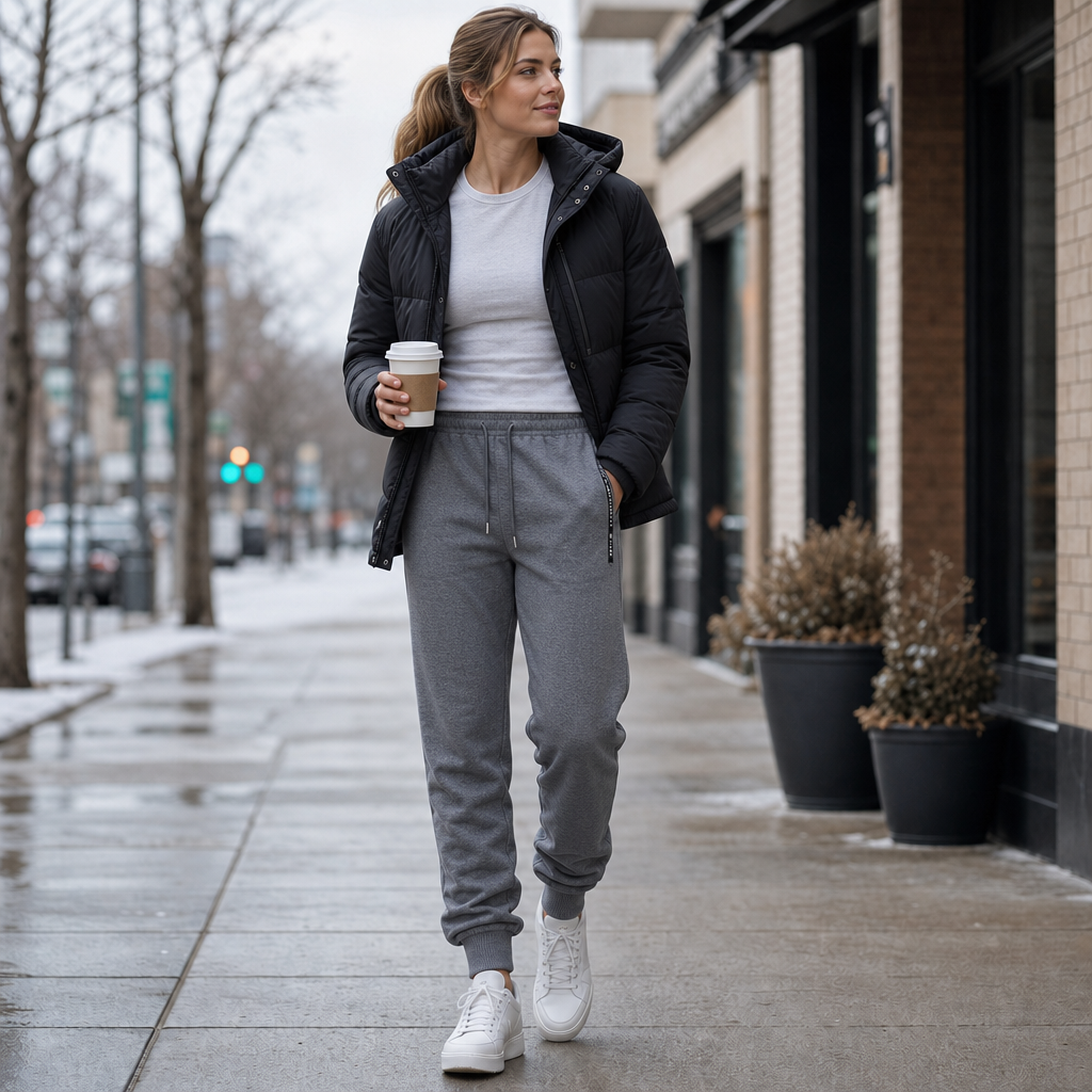 Warmease – Fleece-Lined Tapered Jogger Sweatpants