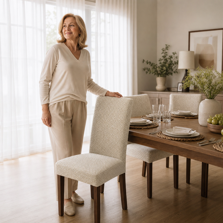 Tabletide – Stretch Checkered Dining Chair Cover
