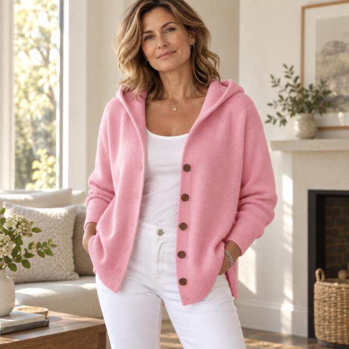 Softcove – Hooded A-Line Knit Cardigan