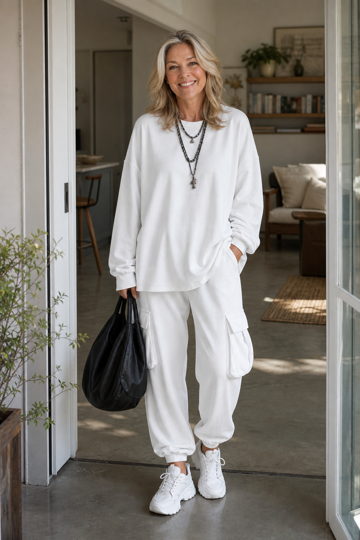 Dayworn – Round Neck Top And Cargo Pants Set