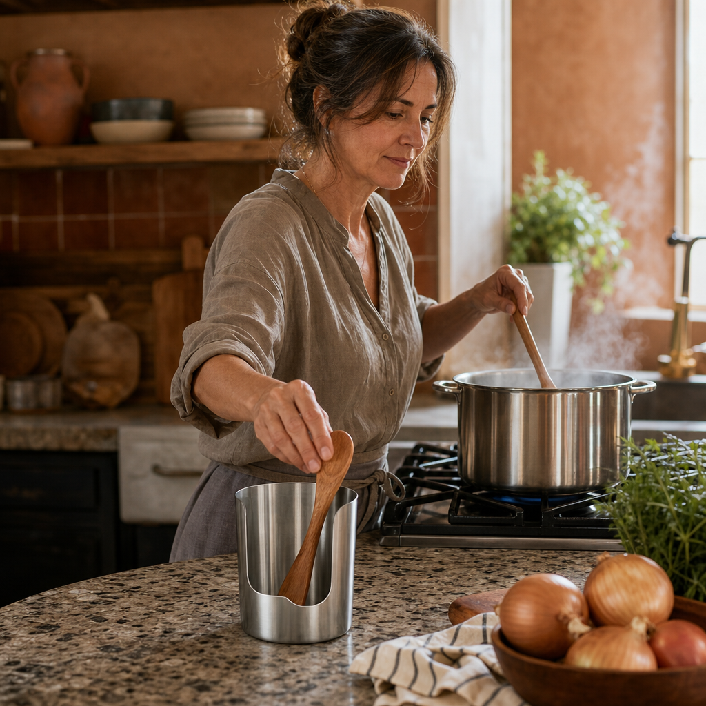 Rackly – Multi-Slot Steel Lid And Utensil Stand