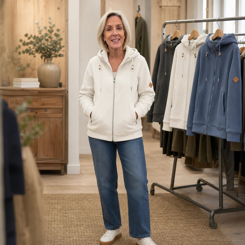 SherpaHaven – Thickened Sherpa-Look Full-Zip Hoodie