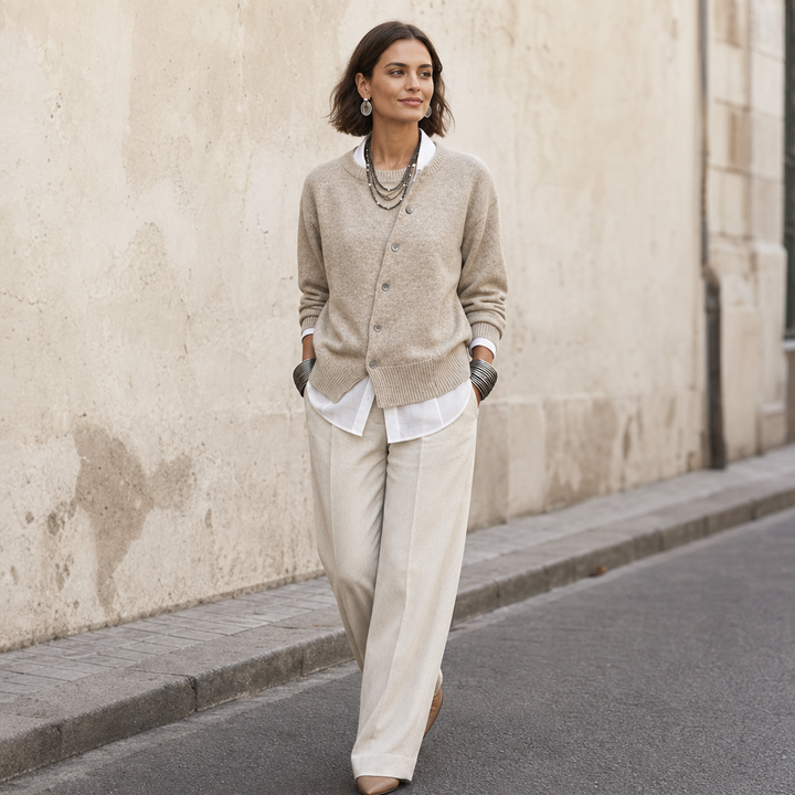 Velaire – Asymmetric Button Cardigan