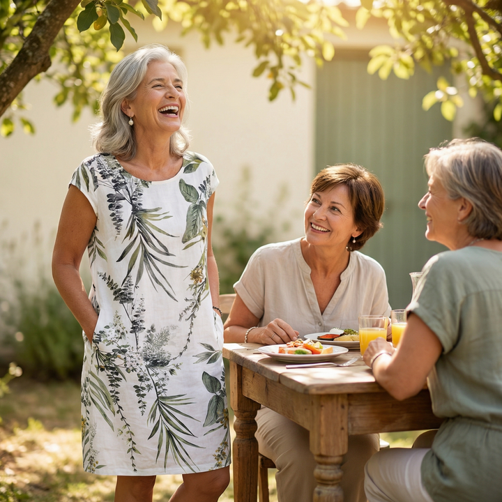 Floressa™ Botanical Print Cotton Pocket Dress