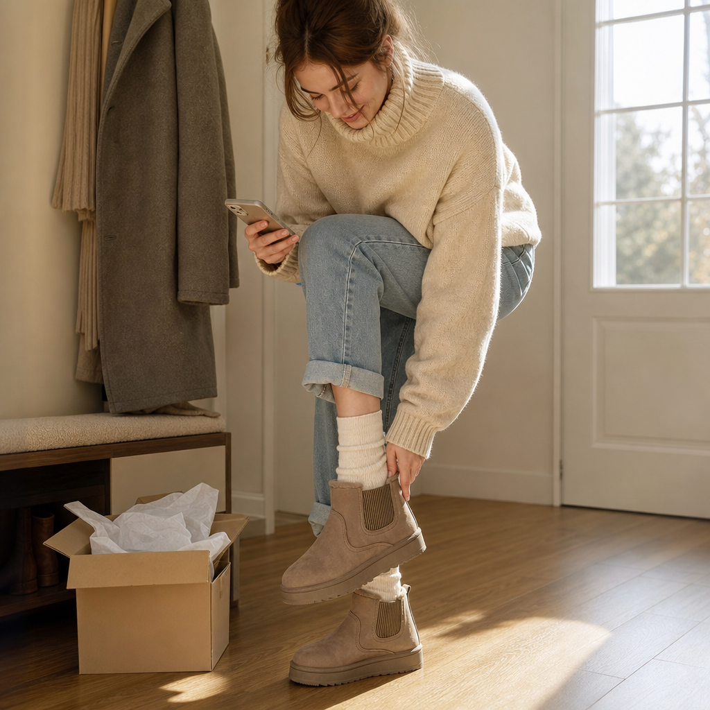 Cozywalk – Fur-Lined Slip-On Winter Boots