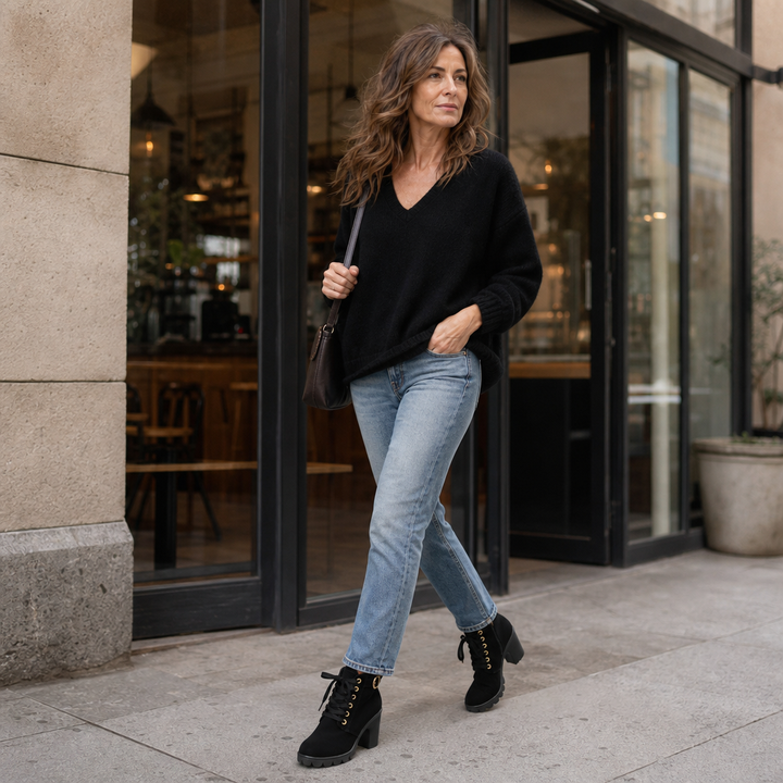 Steadē – Platform Sole Chunky Block Heel Ankle Boots