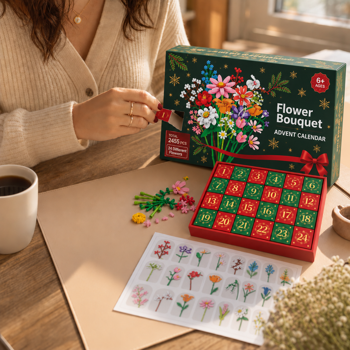 Advent Bloom – 24-Day Flower Building Block Advent Calendar