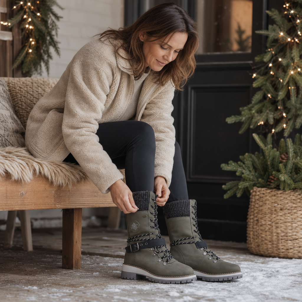 Snowlina – Adjustable Knee-High Insulated Snow Boots