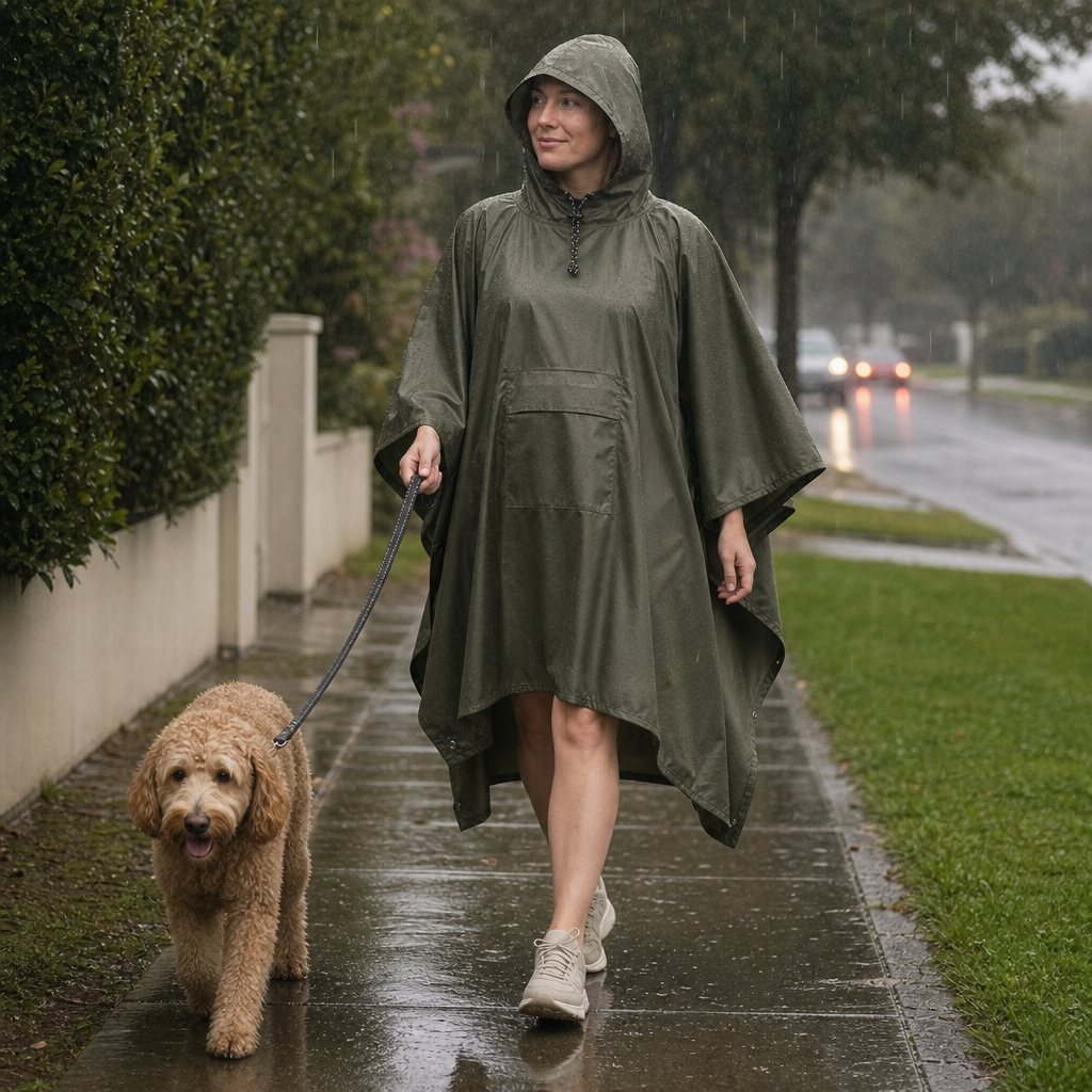 Zipdri – Full-Zip Packable Hooded Rain Poncho