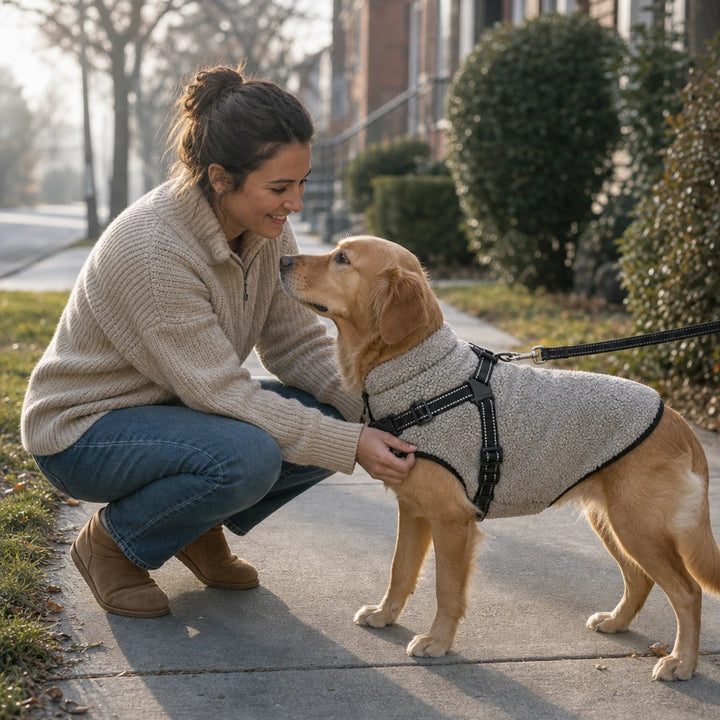 Warmstride – Fleece Dog Coat With Built-In Harness