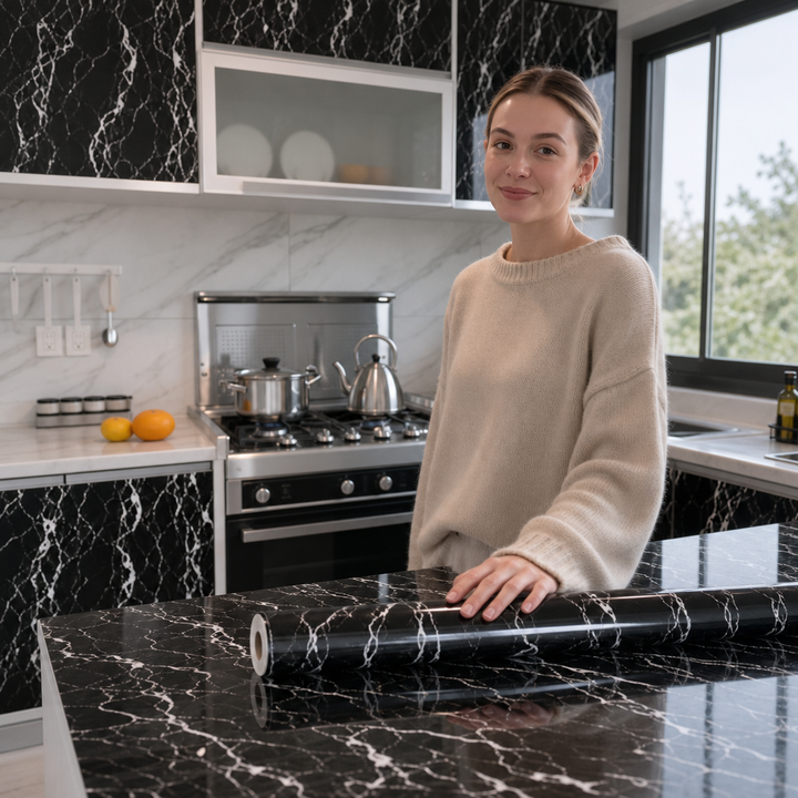 Marbelle – Marble Peel-And-Stick Kitchen Wallpaper