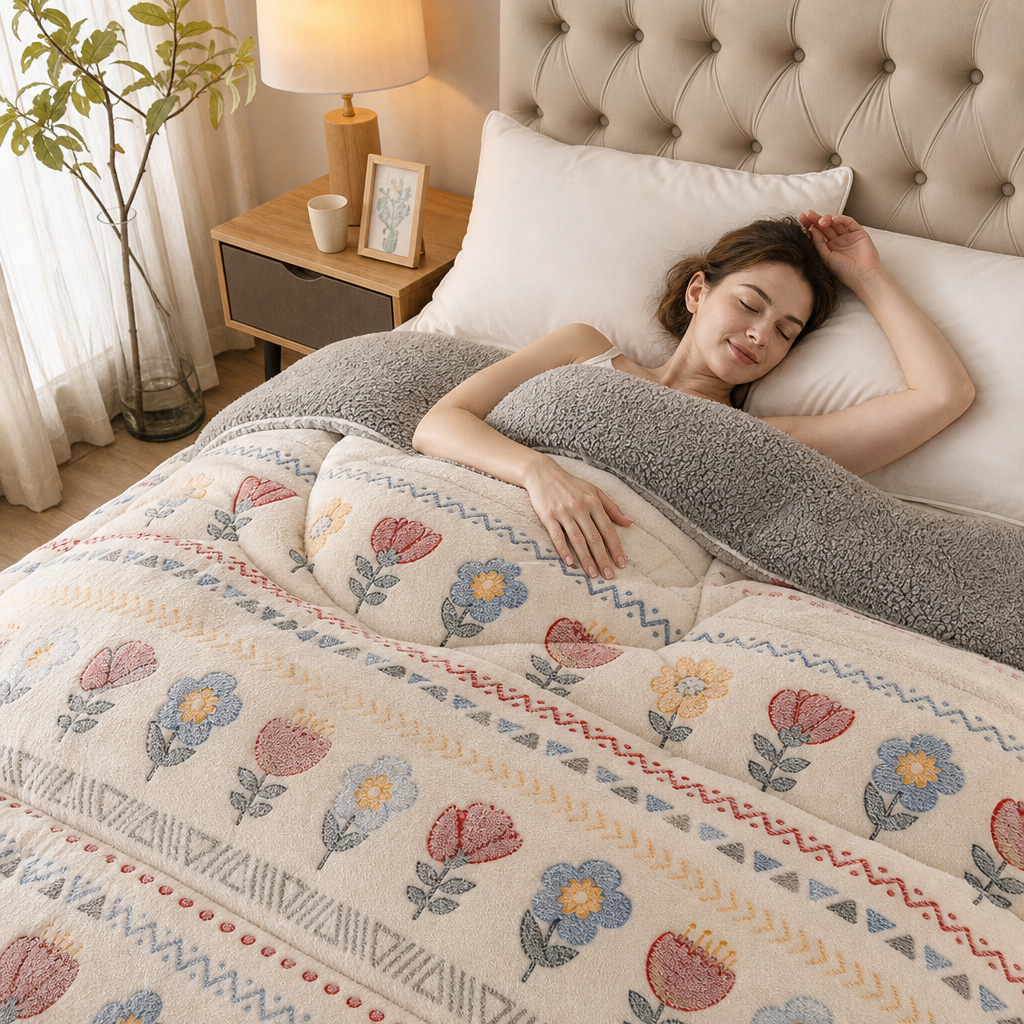 Lambcloud – Double-Sided Lamb Fleece Milk Velvet Quilt