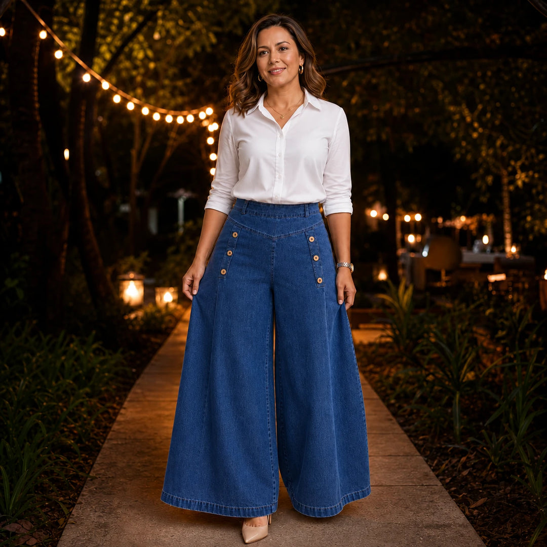Formelle – High-Waisted Wide-Leg Jeans