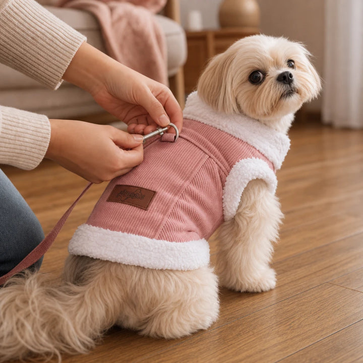 Lambkin – Fleece-Lined Corduroy-Look Dog Vest