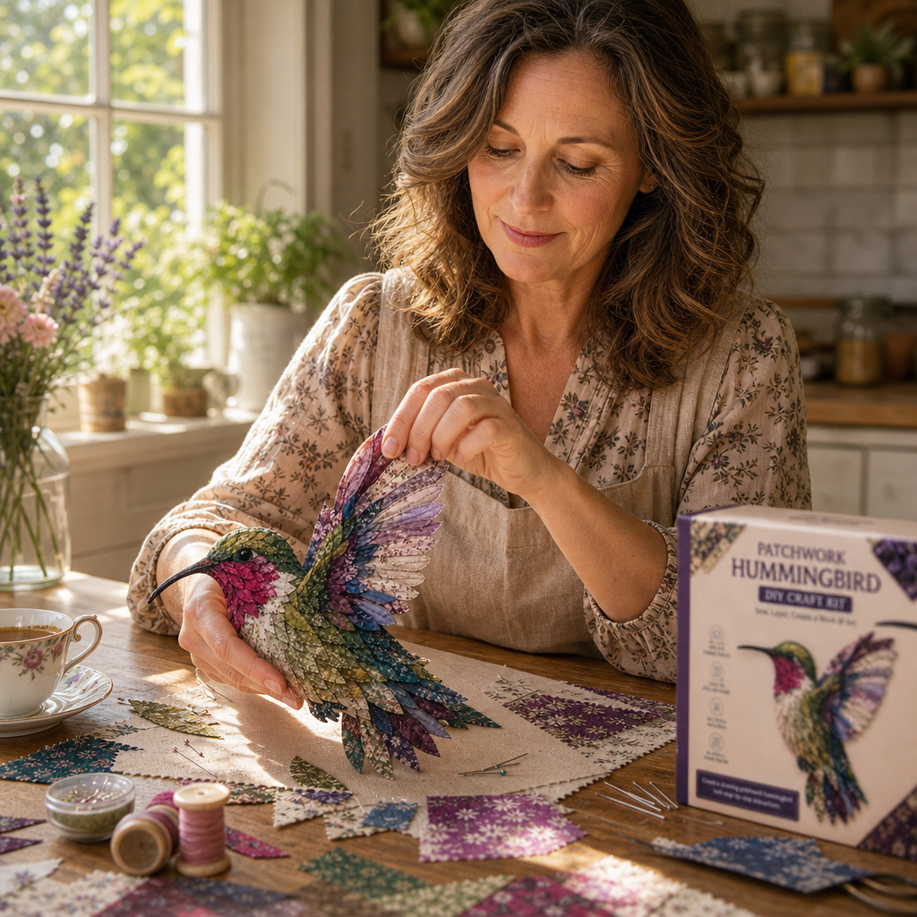 Wingmend – 3D Fabric Patchwork Hummingbird Craft Kit