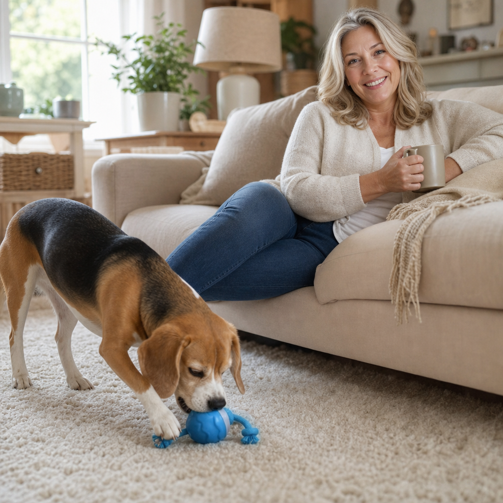 Huddlepaw – Sound-Activated Interactive Rolling Ball Dog Toy
