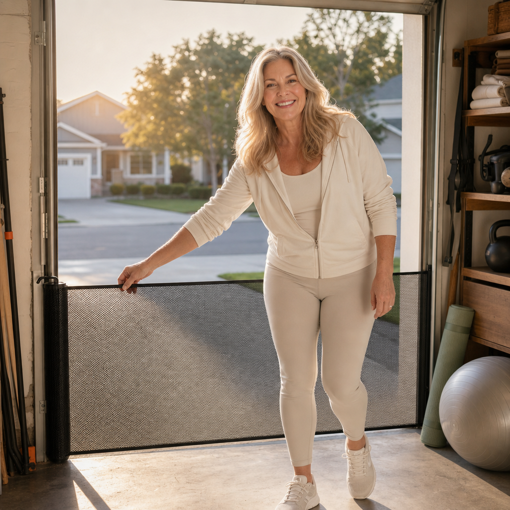 NoDrill Gate – Retractable Mesh Safety Gate