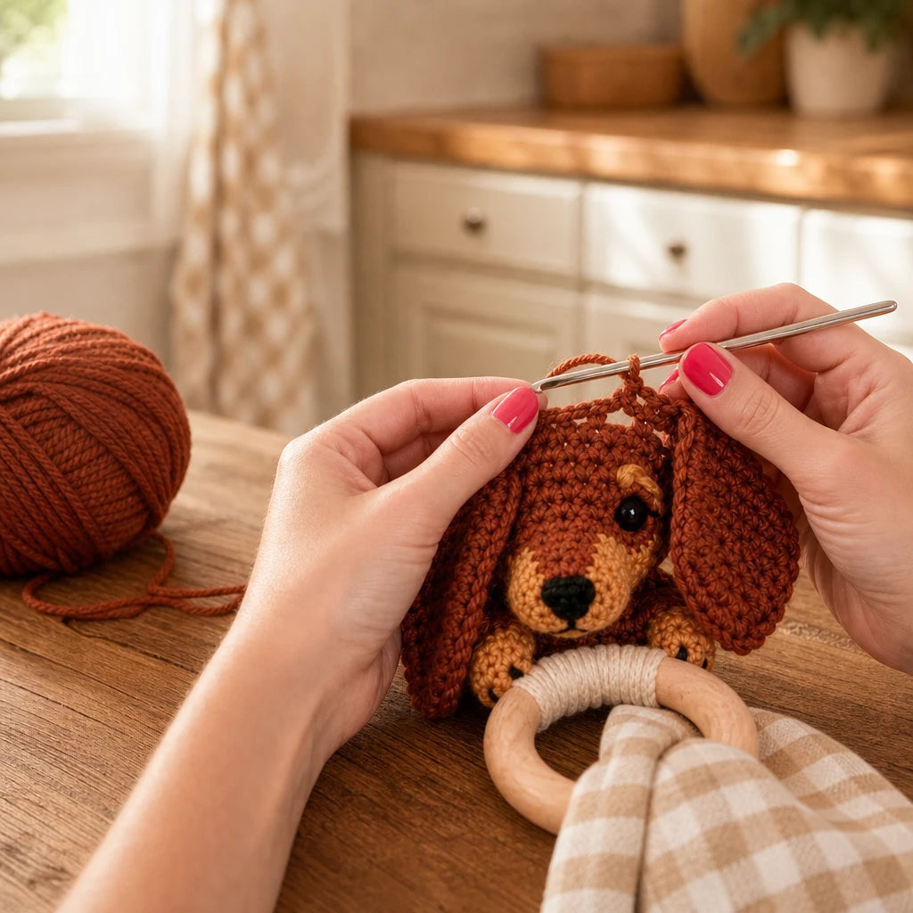DoxieLoop – Dachshund Crochet Towel Holder Kit