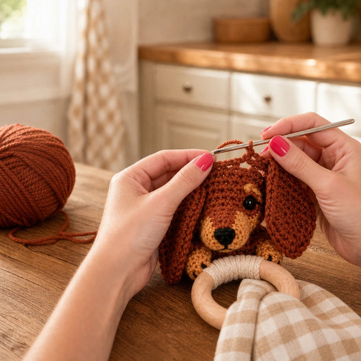 DoxieLoop – Dachshund Crochet Towel Holder Kit