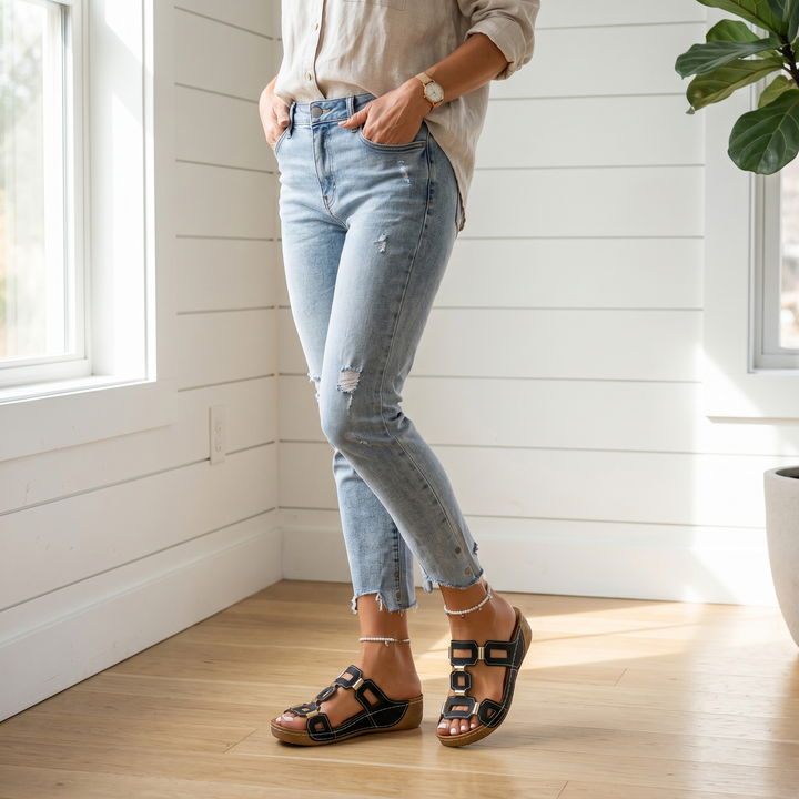 Soleva – Women's Cut-Out Platform Sandals