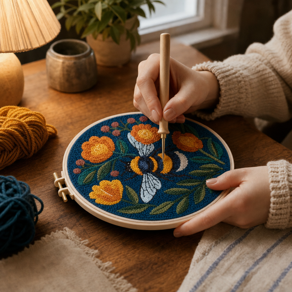 Blossom & Bumble – Bumblebee Punch Needle Kit