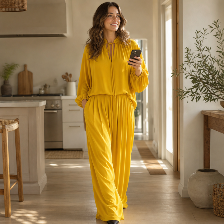 Softwear – Relaxed Fit Matching Top And Trouser Set
